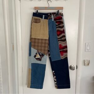 Jaded London Patchwork Denim Preowned Jeans in  Size Waist 30